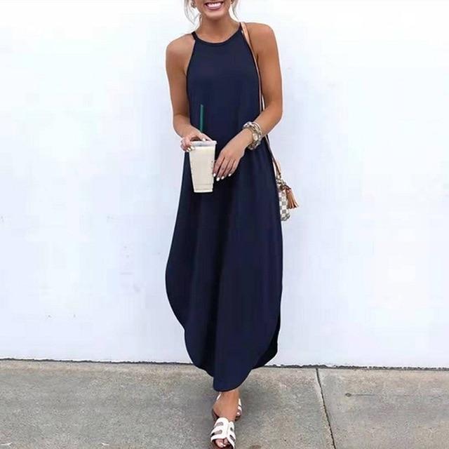 Round Neck Sling Fashion Beach Clothes Plus Size