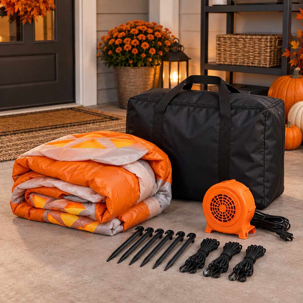🎃 8.2FT Light-Up Inflatable Pumpkin Arch – Halloween Walk-Through Yard Entrance Decoration ✨👻