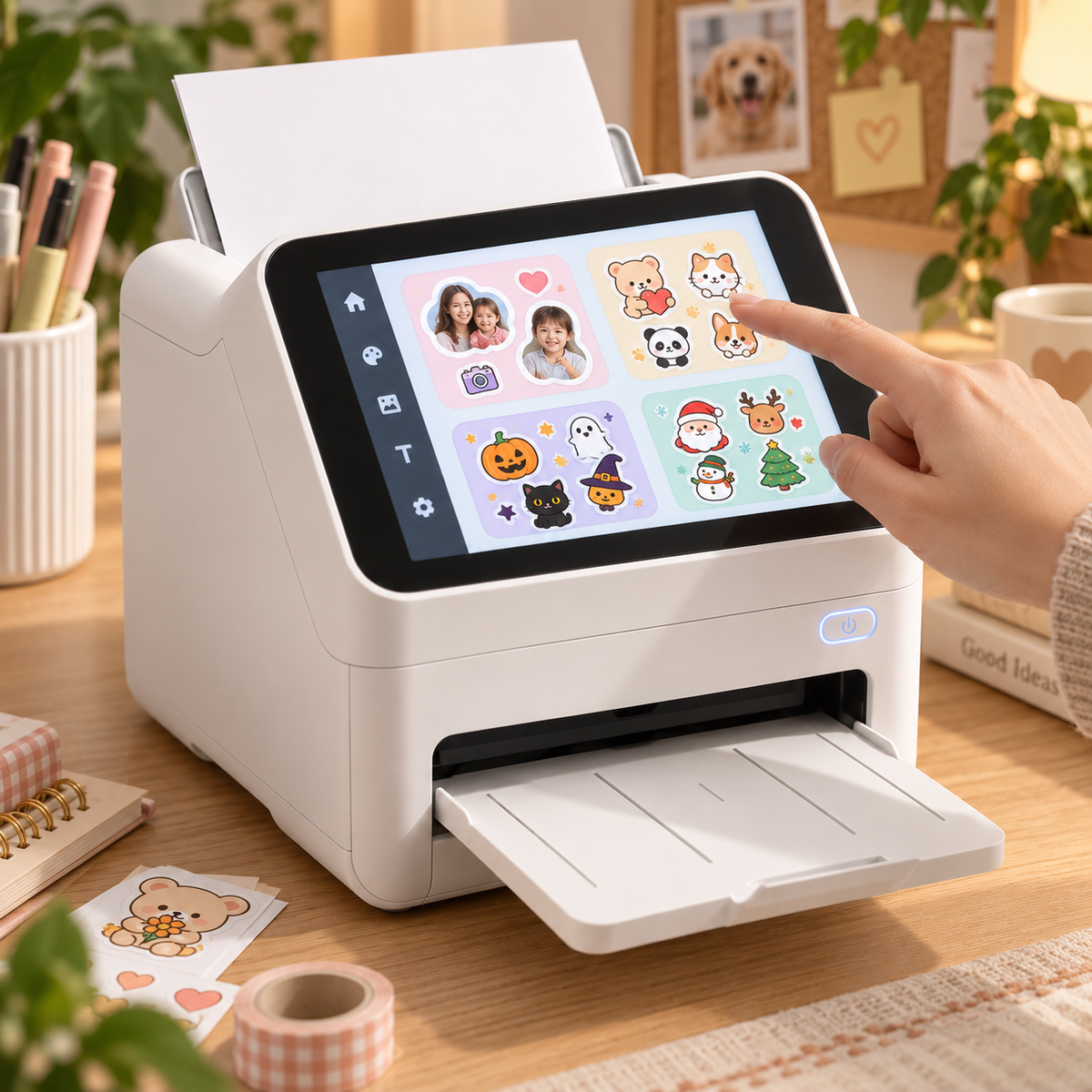 📸🖨️ AI Smart Photo Sticker Printer – Upload, Auto Edit, Print & Kiss-Cut Custom Stickers ✨