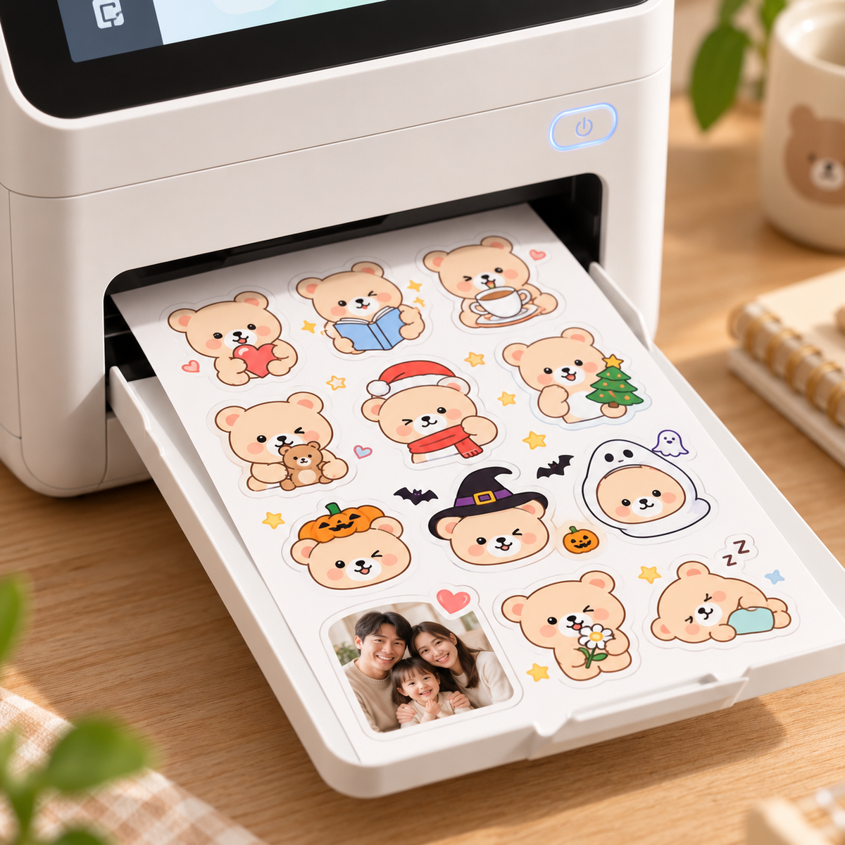 📸🖨️ AI Smart Photo Sticker Printer – Upload, Auto Edit, Print & Kiss-Cut Custom Stickers ✨