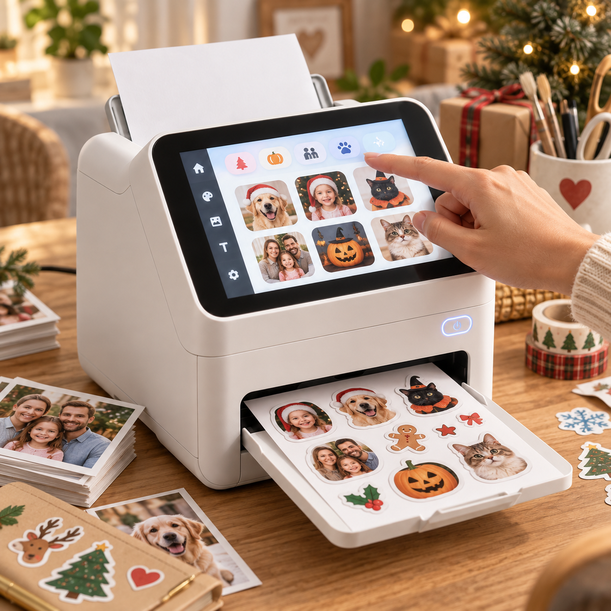 📸🖨️ AI Smart Photo Sticker Printer – Upload, Auto Edit, Print & Kiss-Cut Custom Stickers ✨