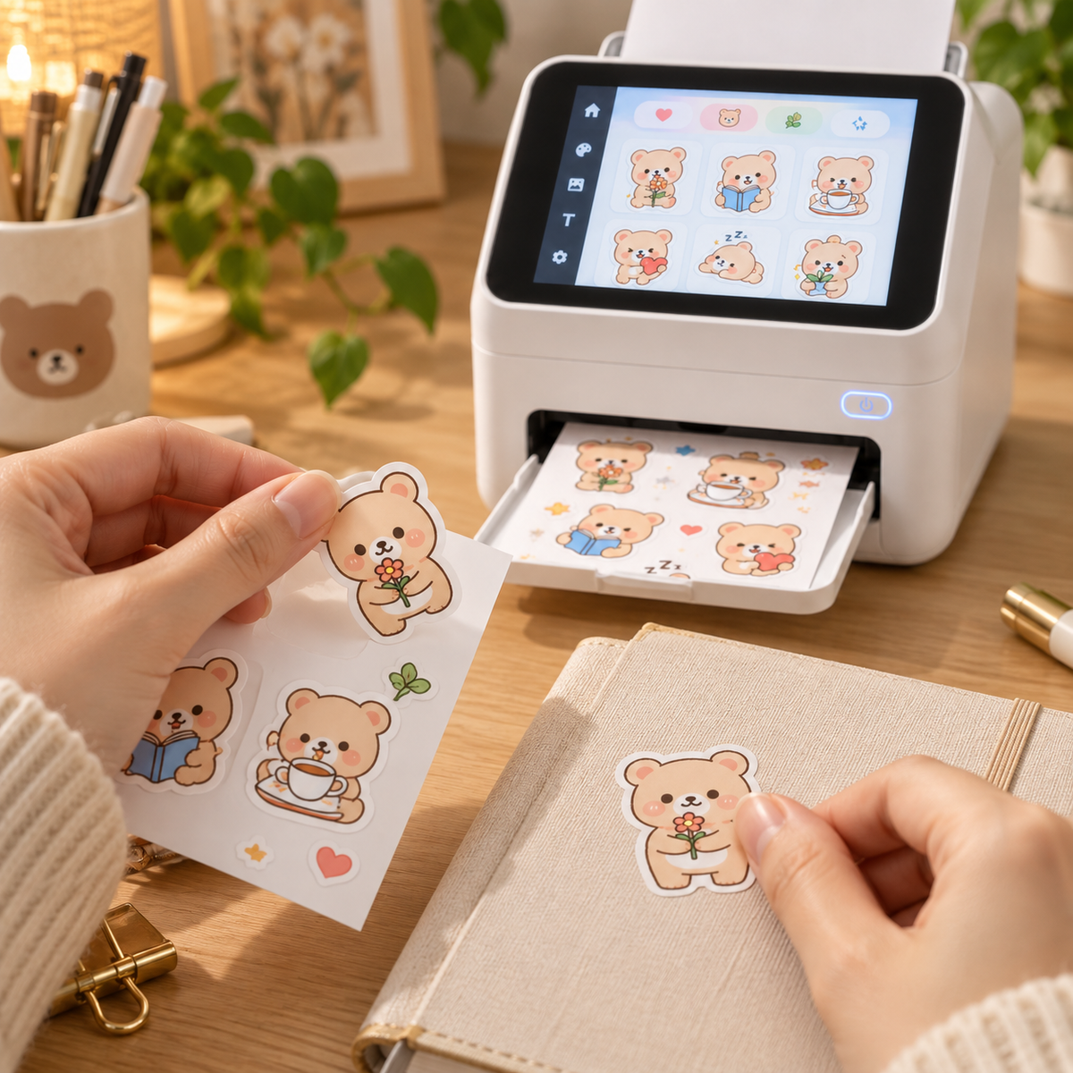 📸🖨️ AI Smart Photo Sticker Printer – Upload, Auto Edit, Print & Kiss-Cut Custom Stickers ✨
