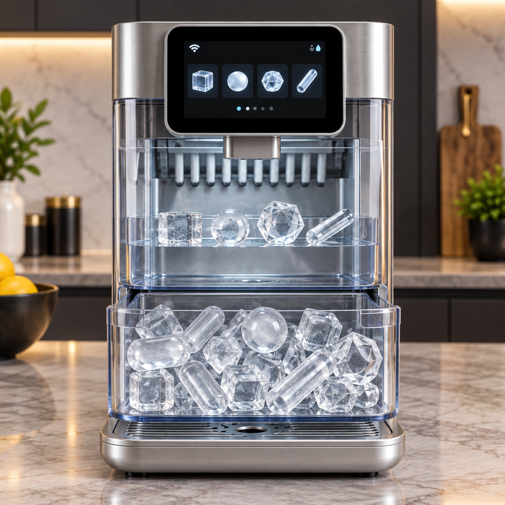 🥃💎 Smart Clear Ice Maker – Cube, Sphere, Diamond & Stick Ice for Home Bars ✨