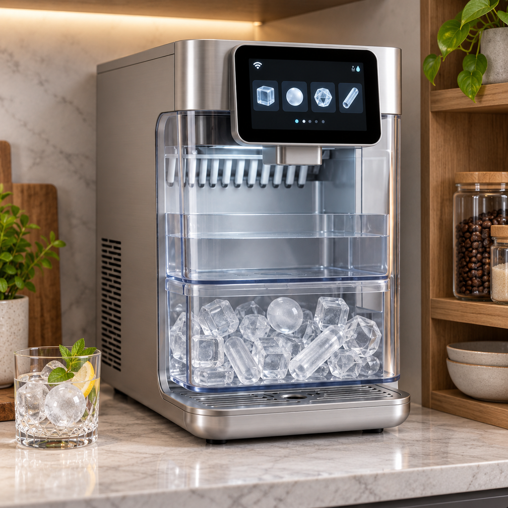 🥃💎 Smart Clear Ice Maker – Cube, Sphere, Diamond & Stick Ice for Home Bars ✨