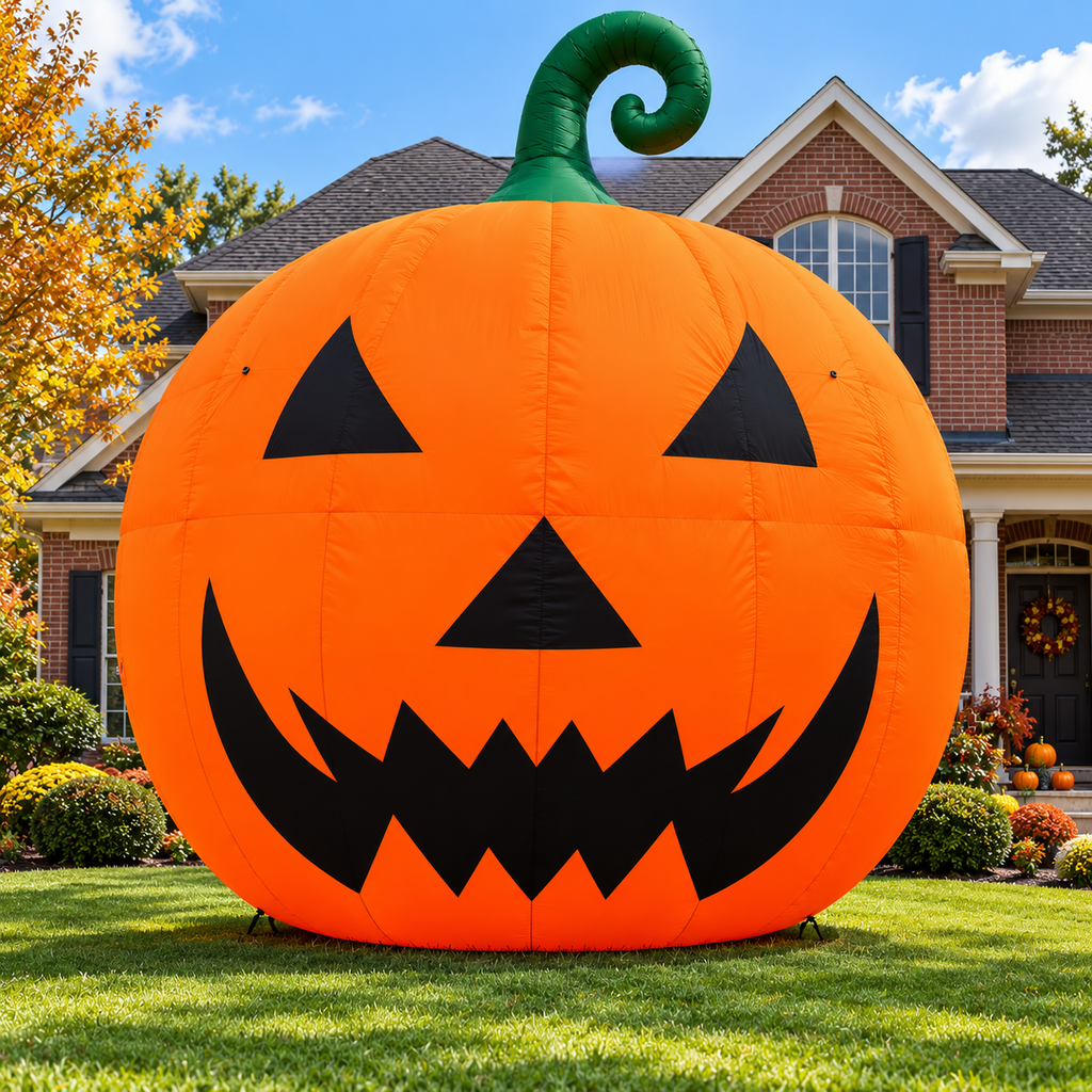 👻 19.7FT Giant Jack-O’-Lantern Inflatable – Oversized Halloween Yard Decoration🎃
