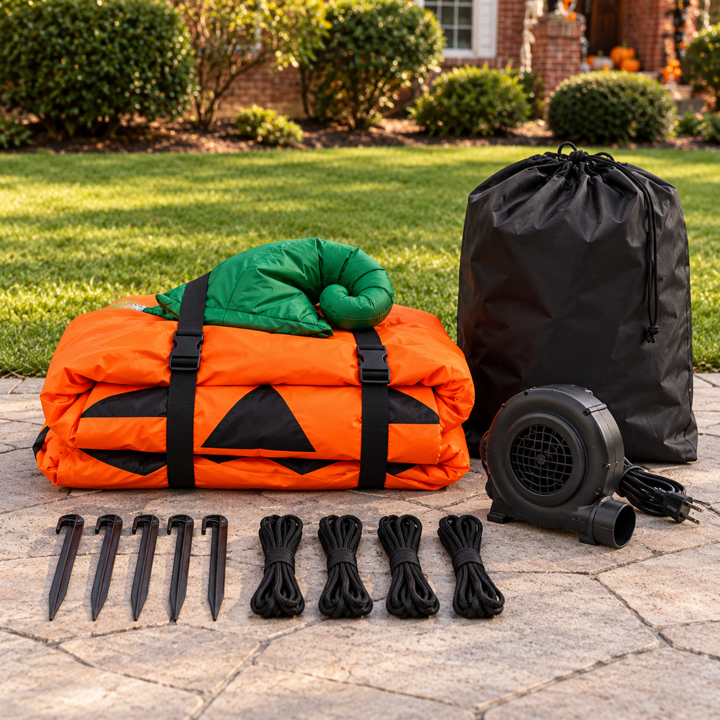 👻 19.7FT Giant Jack-O’-Lantern Inflatable – Oversized Halloween Yard Decoration🎃