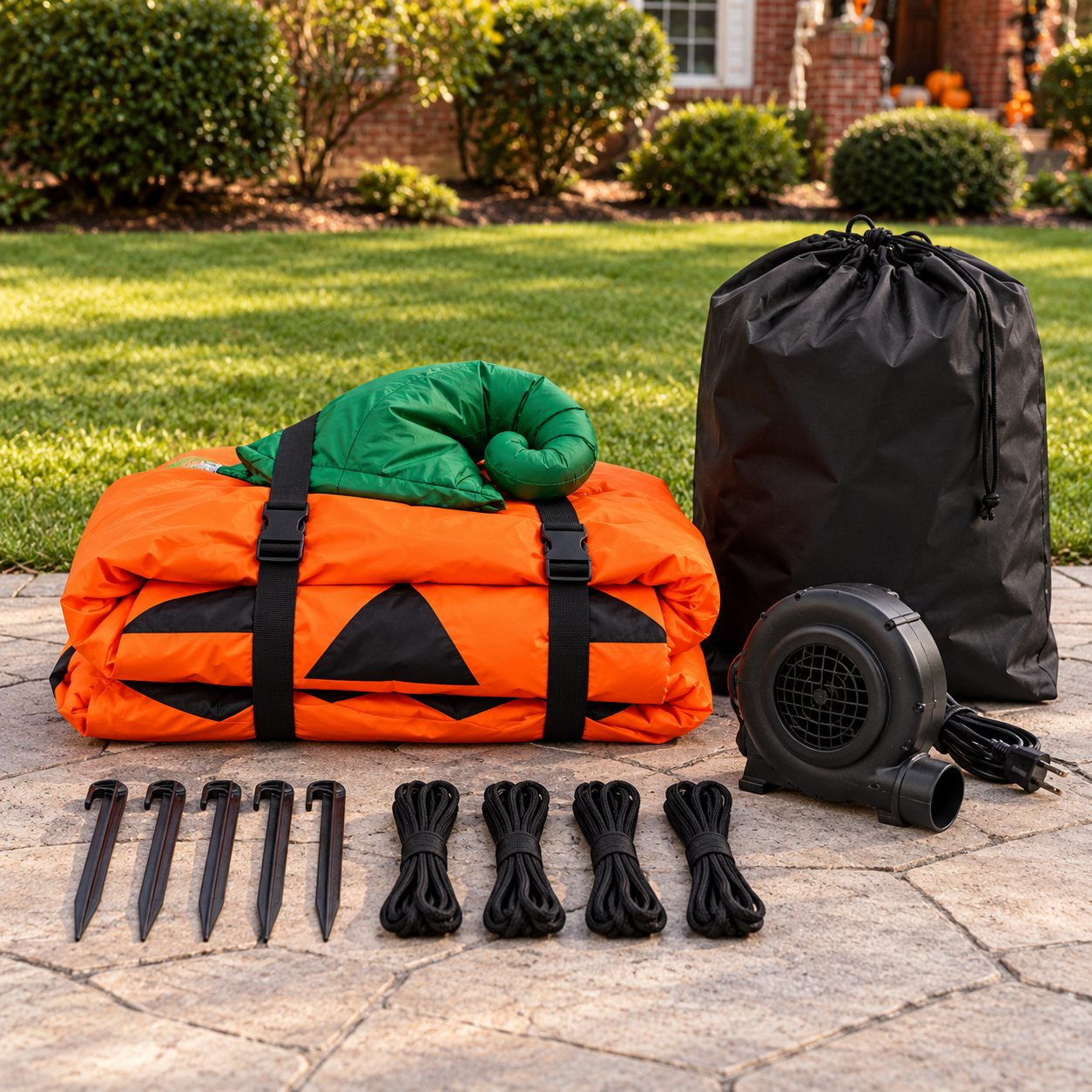 👻 19.7FT Giant Jack-O’-Lantern Inflatable – Oversized Halloween Yard Decoration🎃
